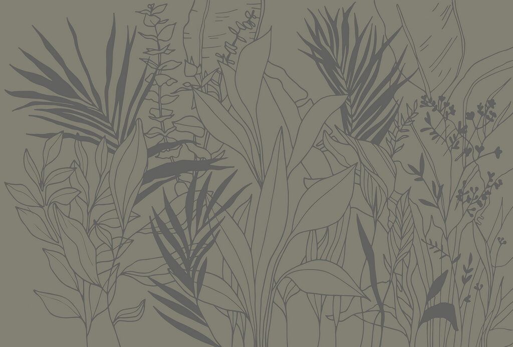 Plante tropicale în linii — design complet