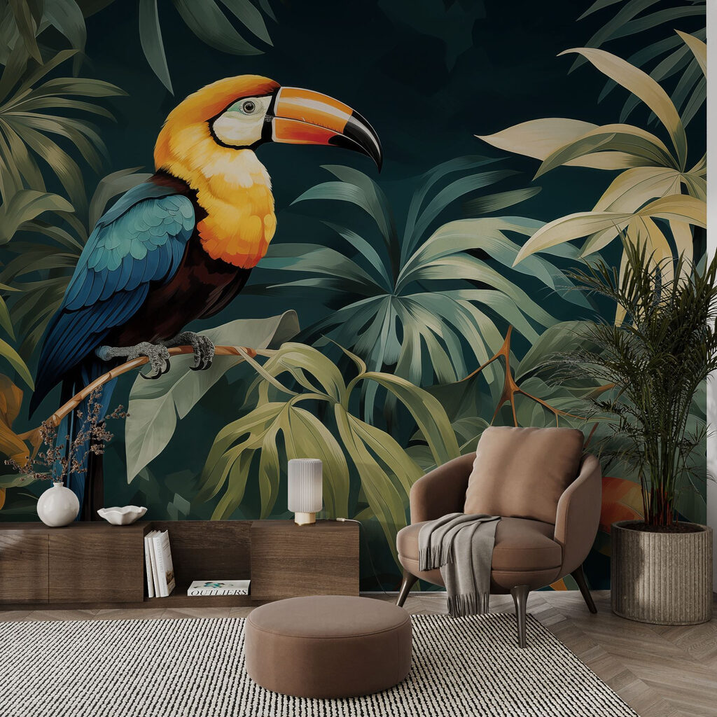 Tucan printre frunze — interior 1