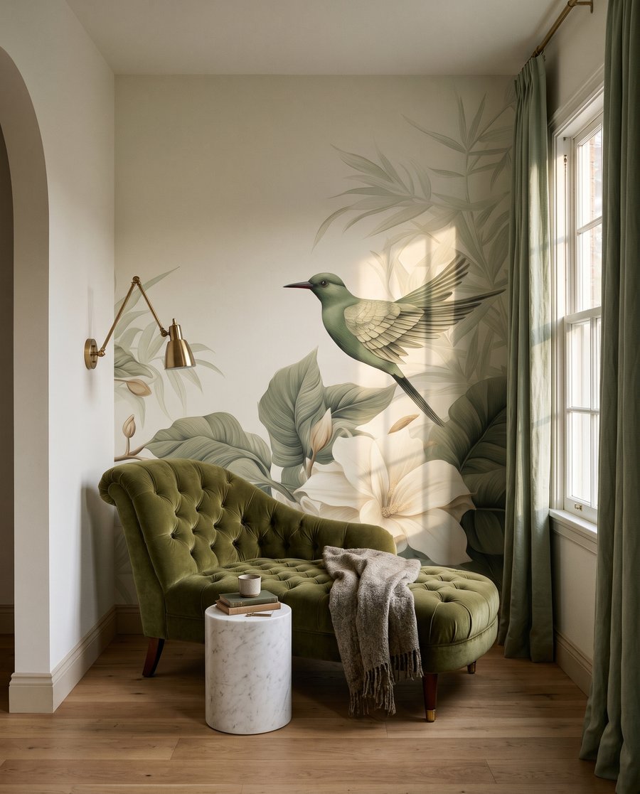 Colibri printre flori albe — interior 3