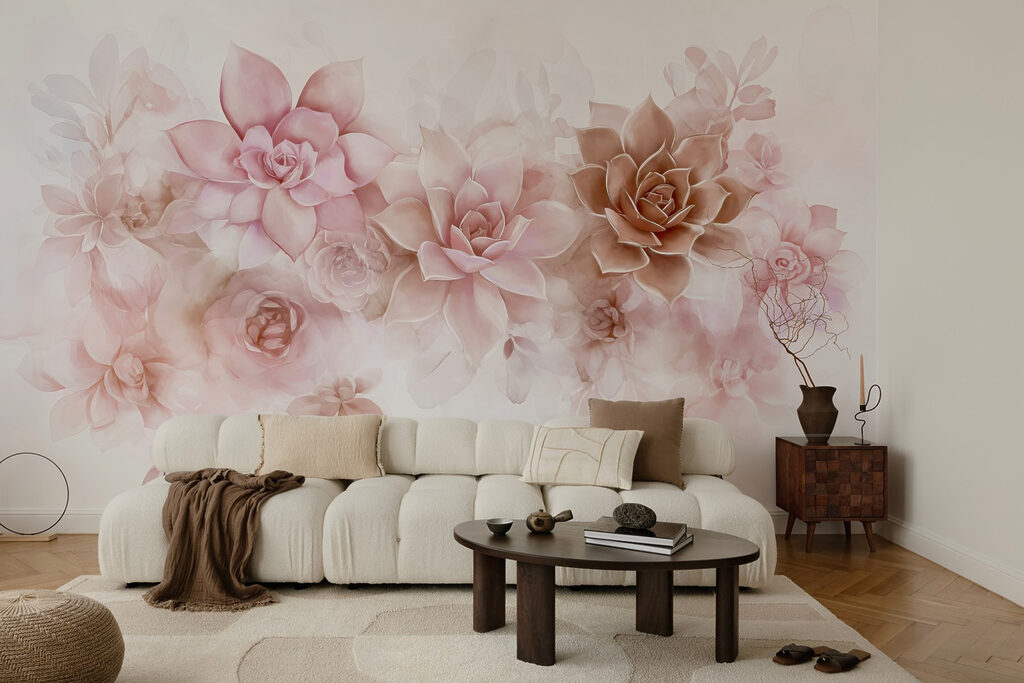 Flori roz în rozete — interior 4