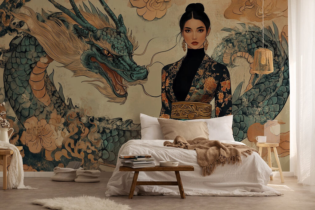 Femeie lângă un dragon — interior 1