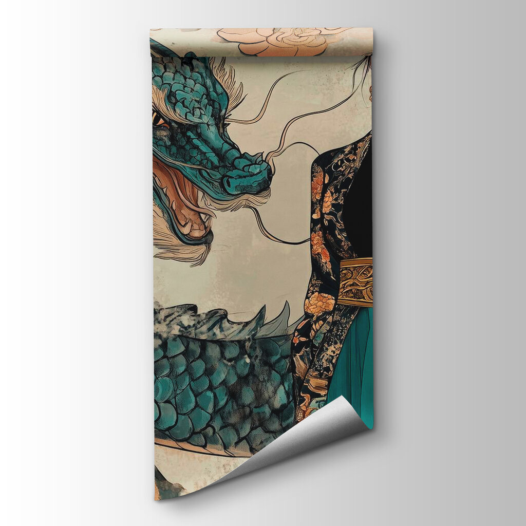 Femeie lângă un dragon — vizualizare produs