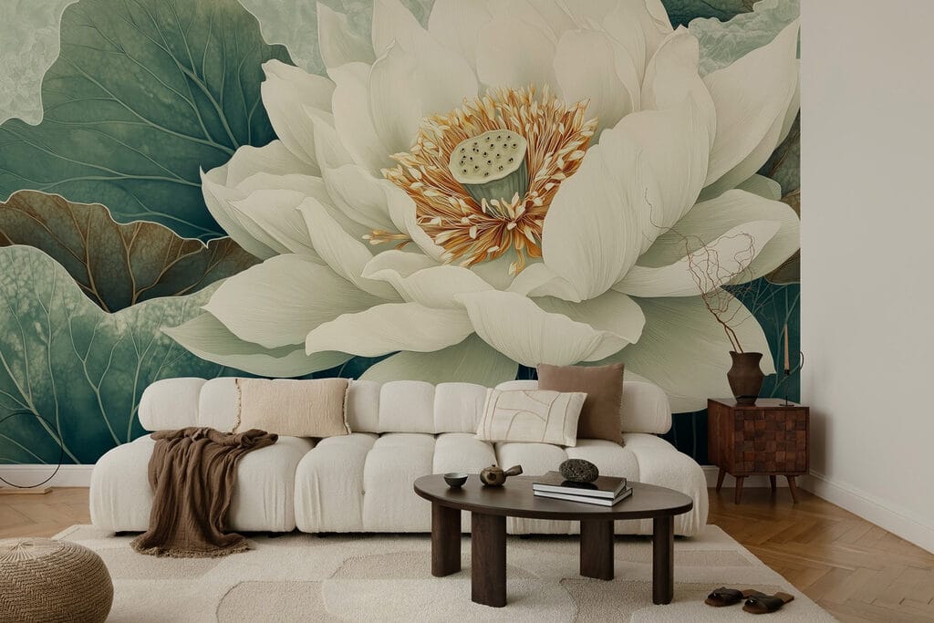 Lotus alb de aproape — interior 6
