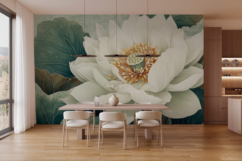 Lotus alb de aproape — interior 7