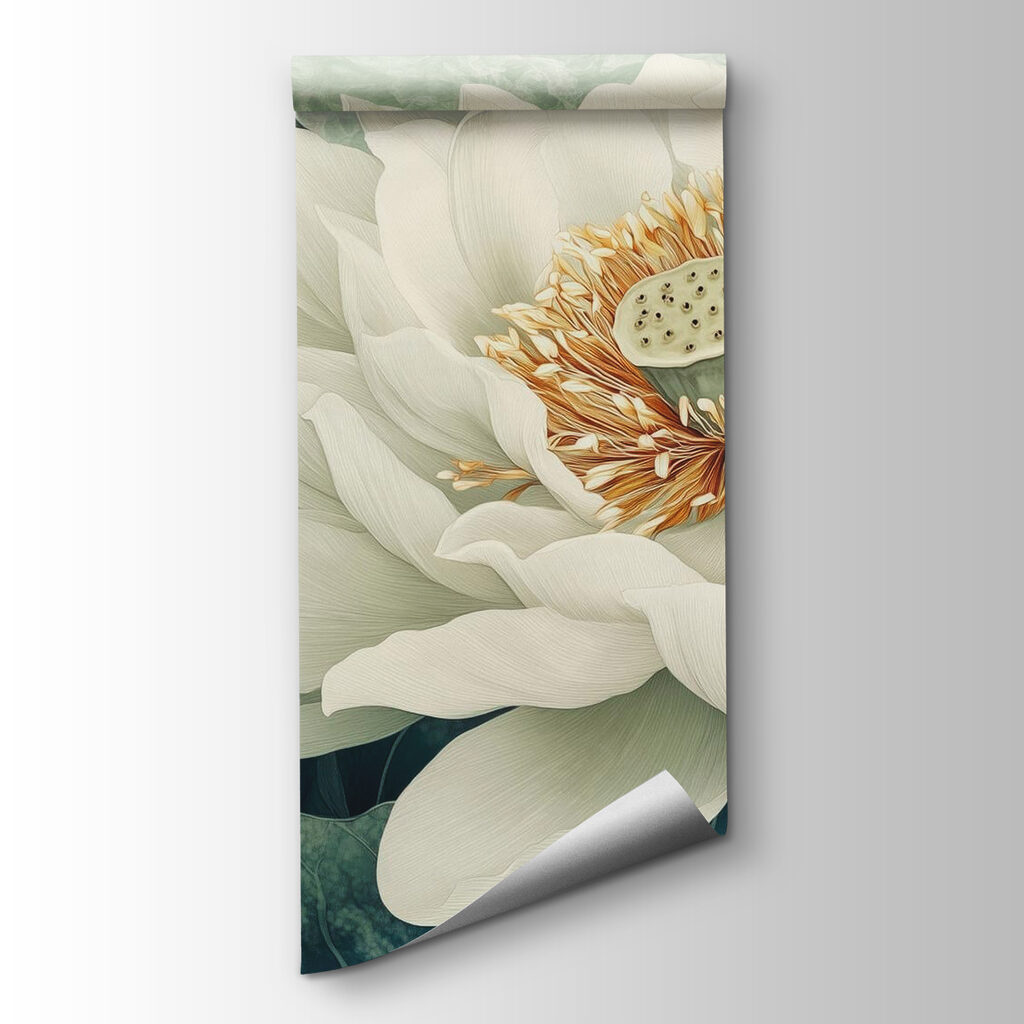 Lotus alb de aproape — vizualizare produs