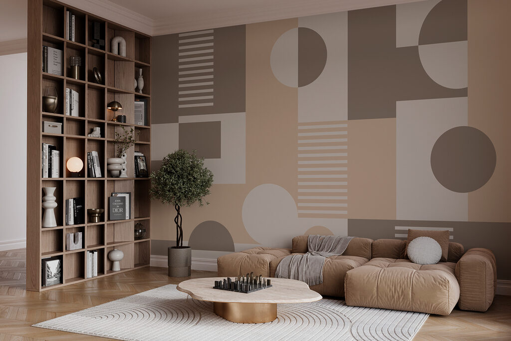 Cercuri și forme geometrice într-un interior