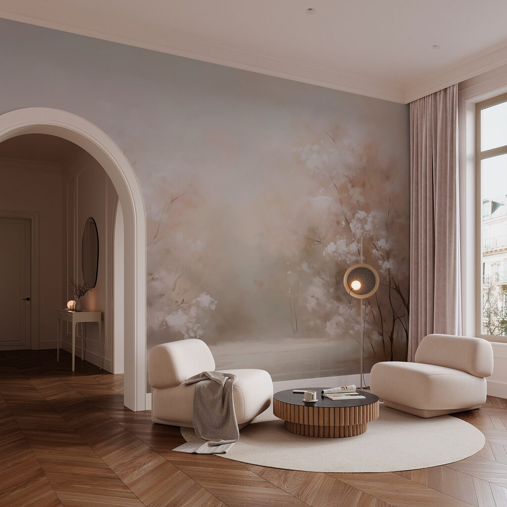 Pomi înfloriți lângă apă — interior 1