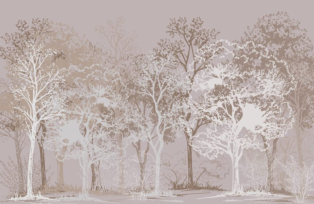 Copaci în linii contrastante — design complet