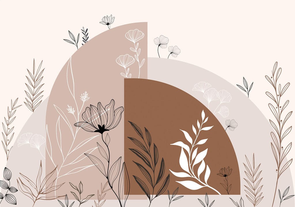 Flori pe forme rotunde — design complet