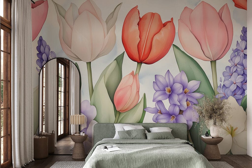 Lalele printre flori mov — interior 3