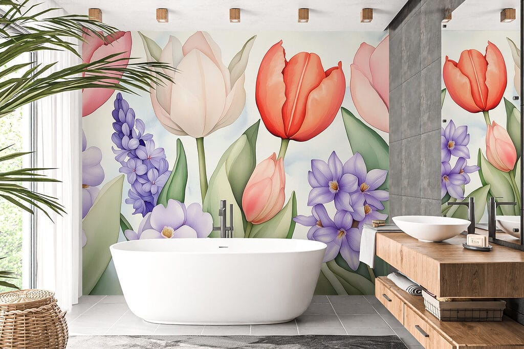 Lalele printre flori mov — interior 6