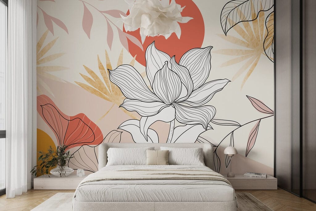 Contur floral pe teracotă — interior 1