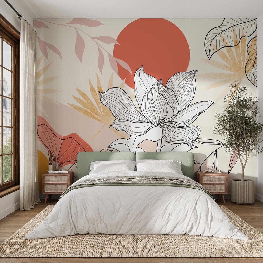 Contur floral pe teracotă — interior 2