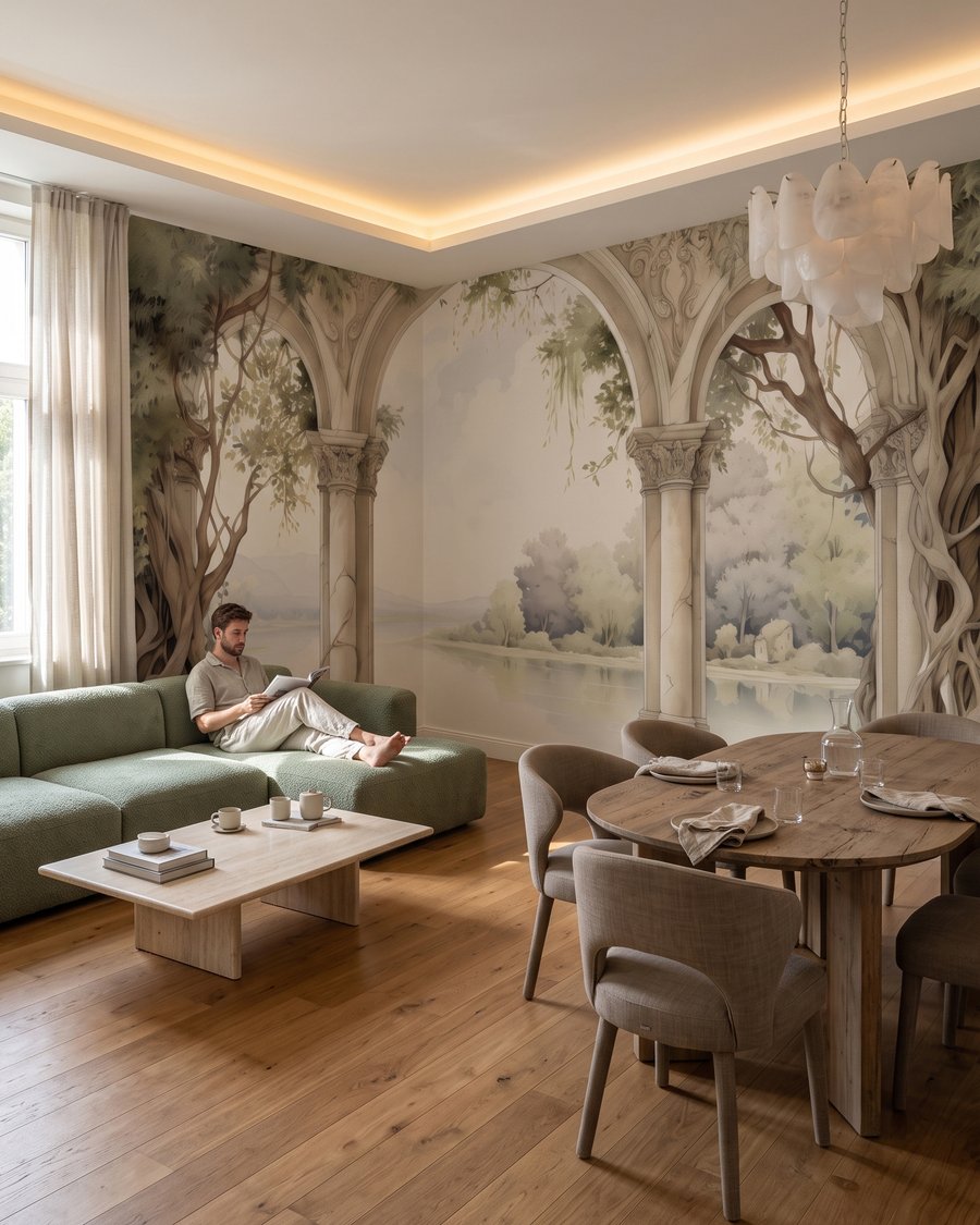 Arcadă spre apa liniștită — interior 6