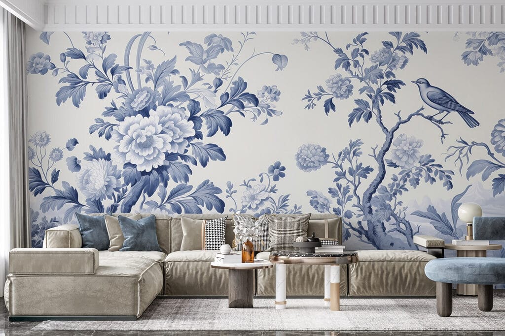 Păsări printre ramuri florale — interior 2
