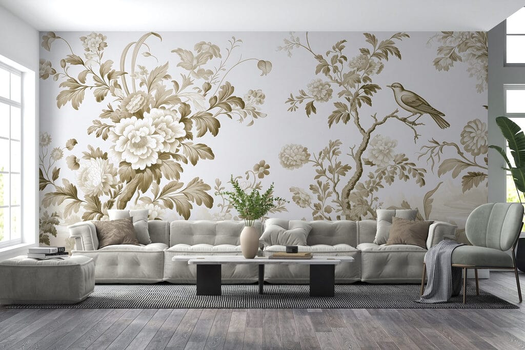 Păsări printre ramuri florale — interior 3