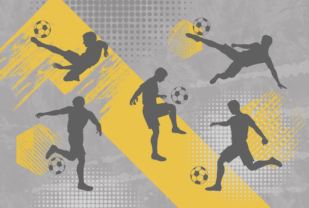 Siluete de fotbaliști — design complet