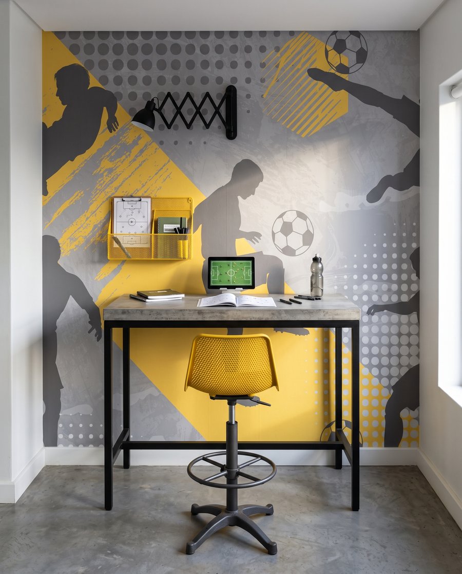 Siluete de fotbaliști — interior 5