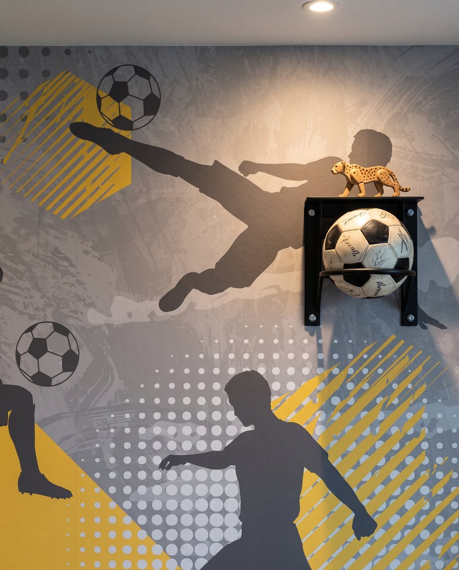 Siluete de fotbaliști — detaliu