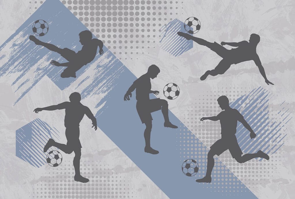 Siluete de fotbaliști — design complet