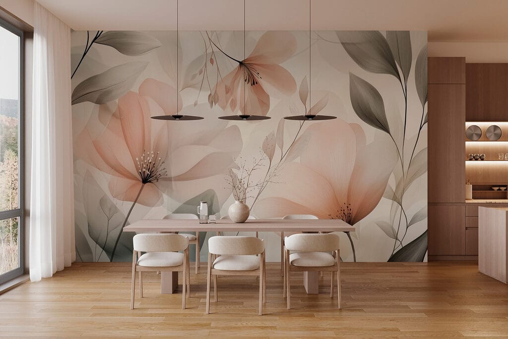 Flori piersică cu frunze — interior 5