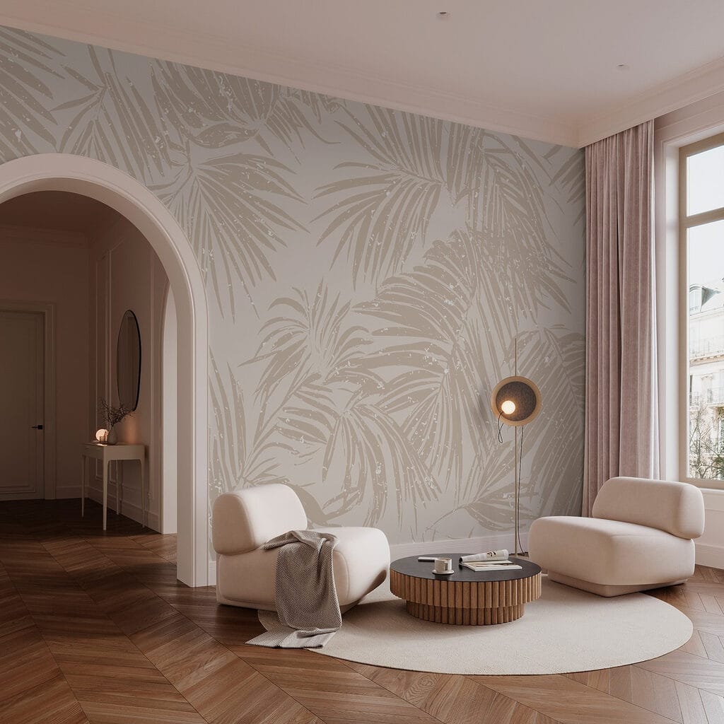 Siluete de palmier bej — interior 2