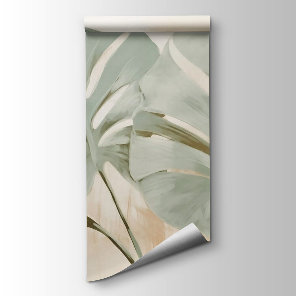 Monstera verde pictată — vizualizare produs
