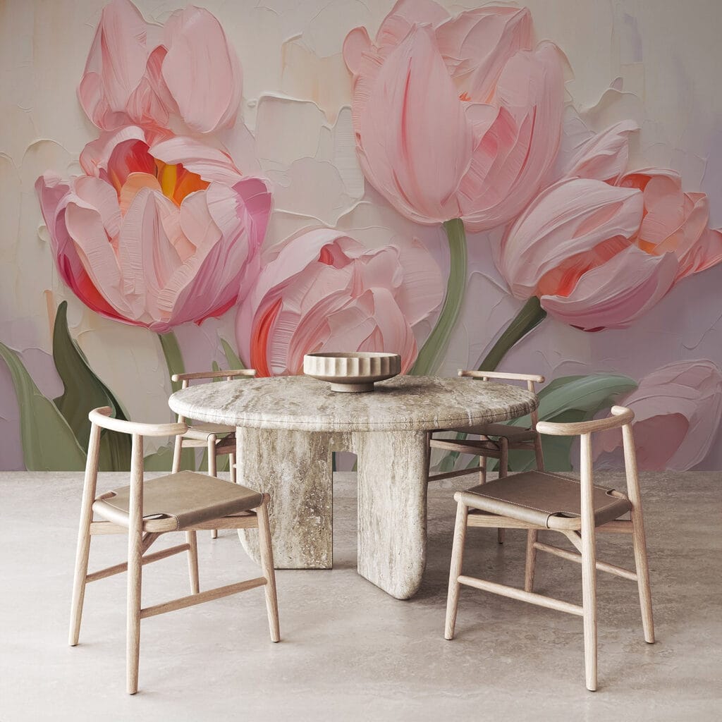 Lalele roz pictate — interior 2