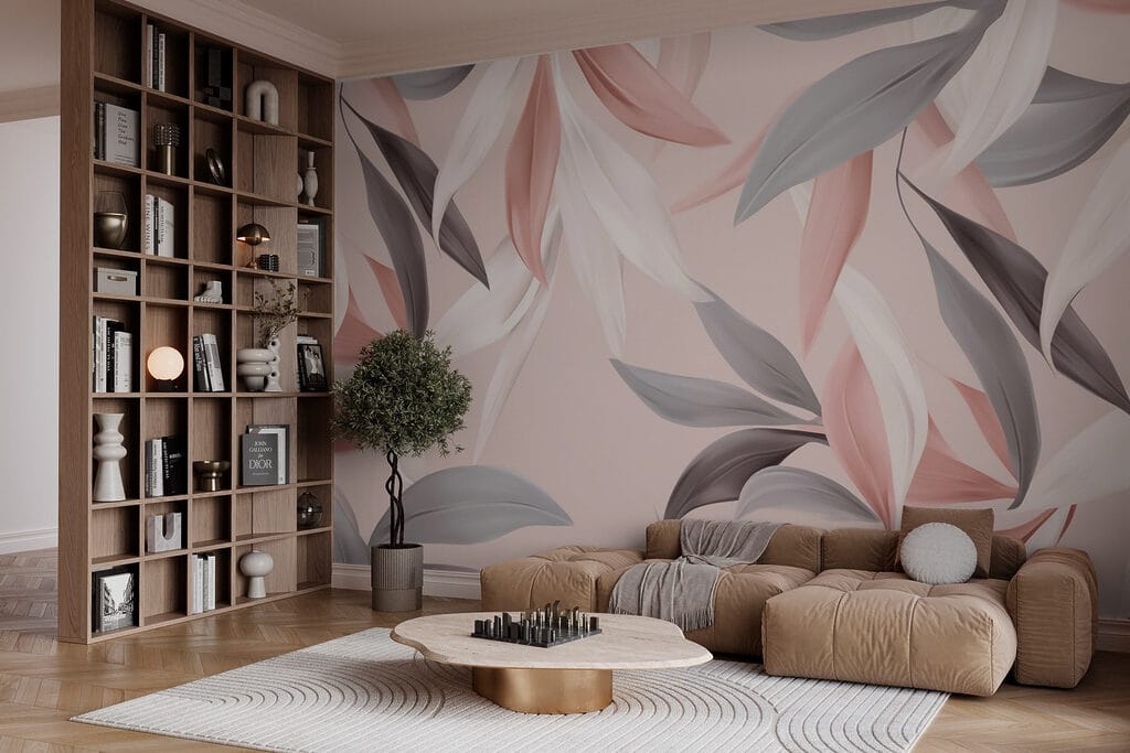 Frunze roz și gri — interior 2