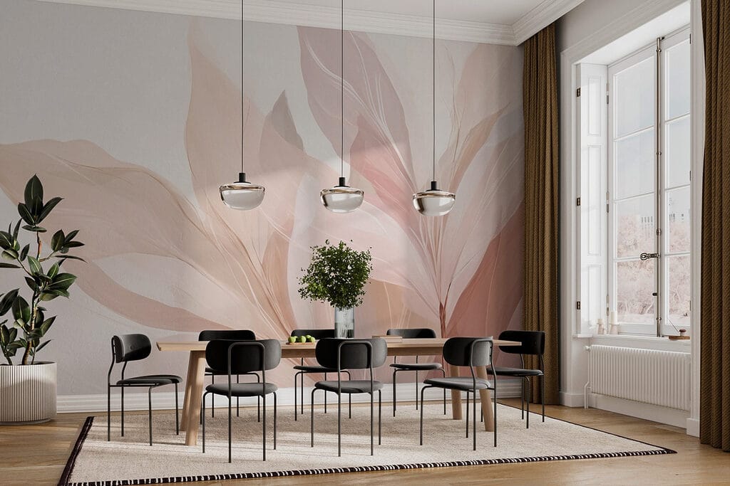 Frunze roz în evantai — interior 3