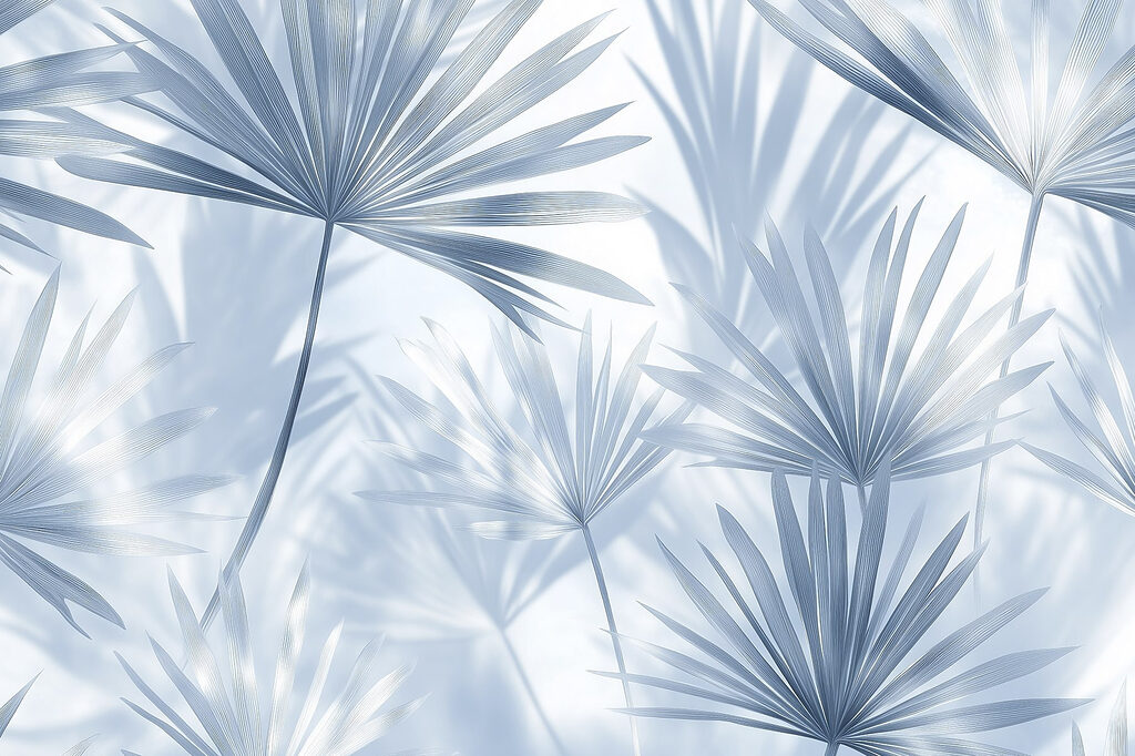 Palmieri albastre transparente — design complet