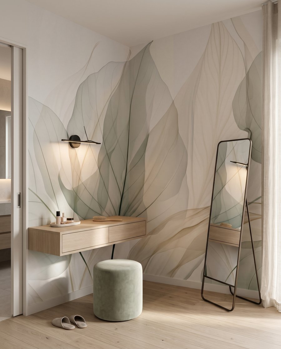 Frunze translucide pe ramuri — interior 3