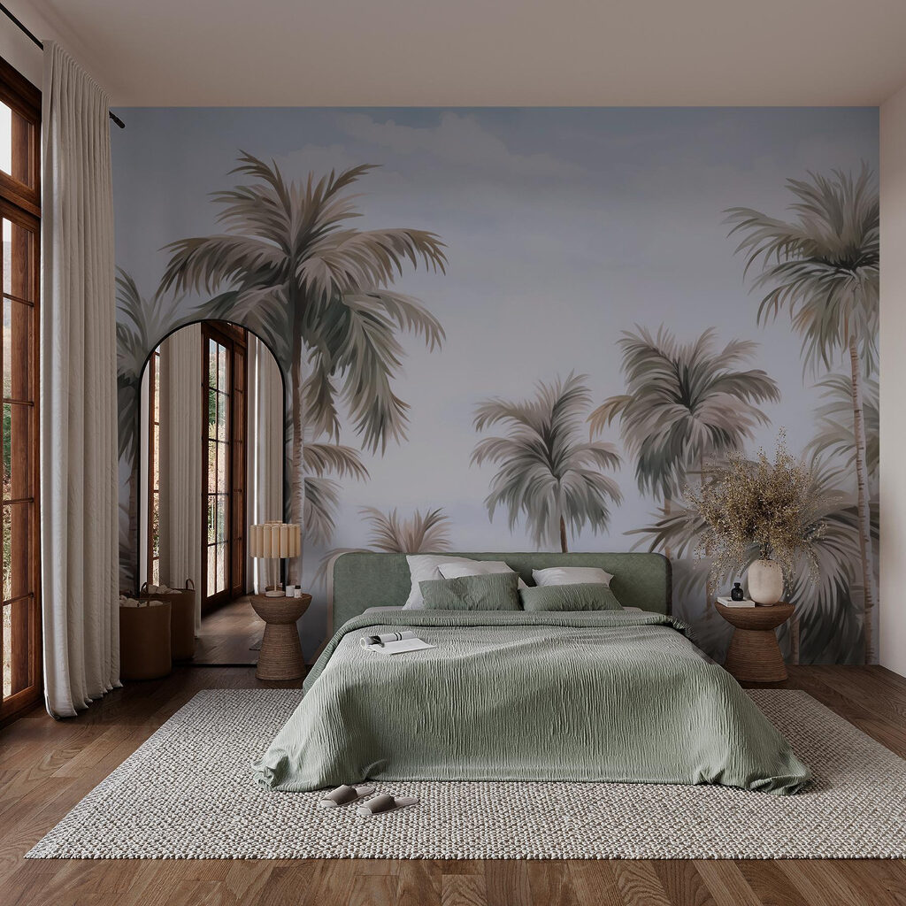 Palmieri în cer liliachiu — interior 1