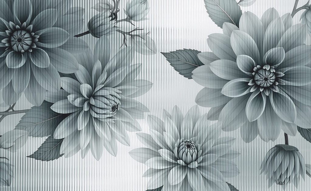 Dalii în linii fine — design complet