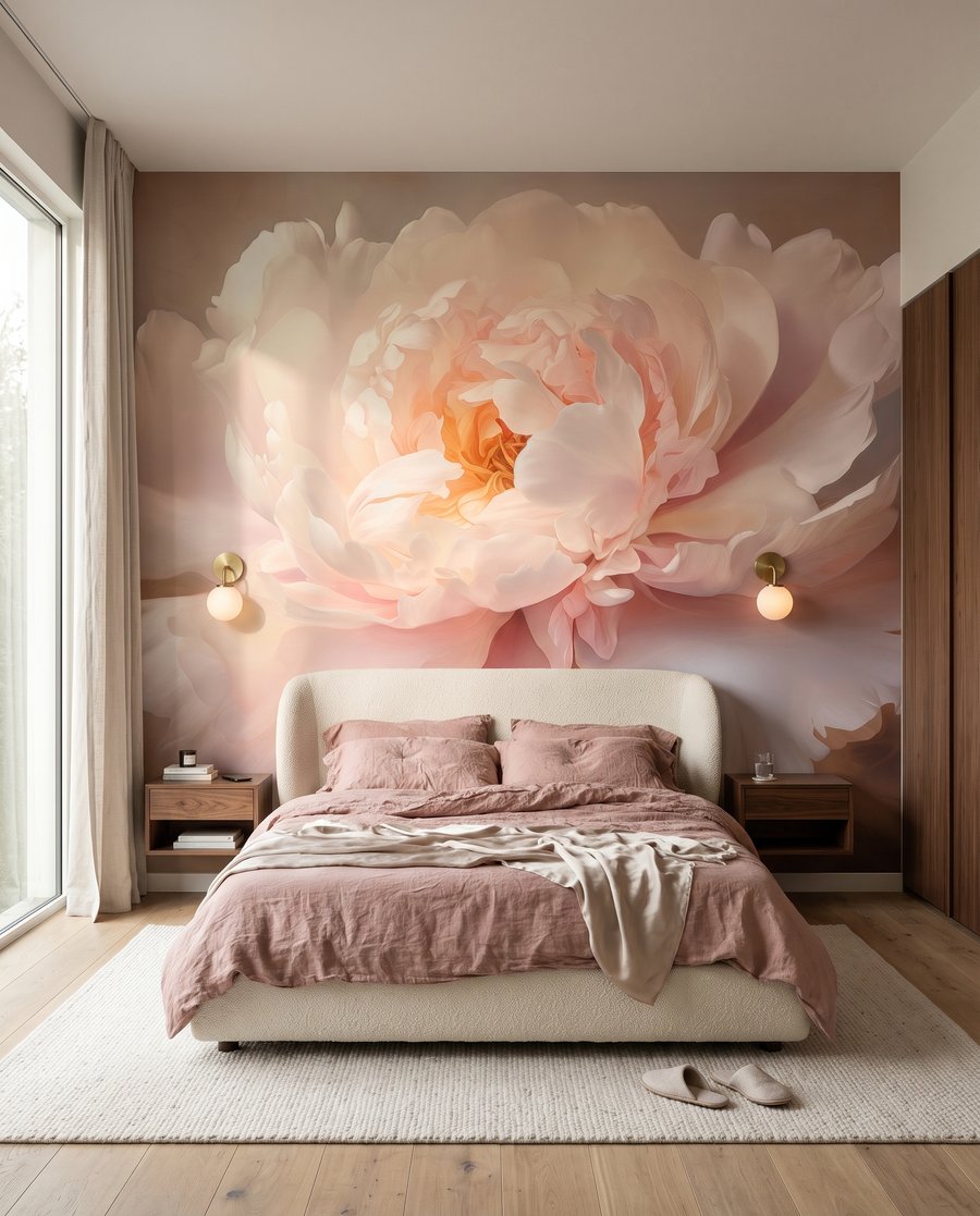 Floare roz în lumină — interior 2