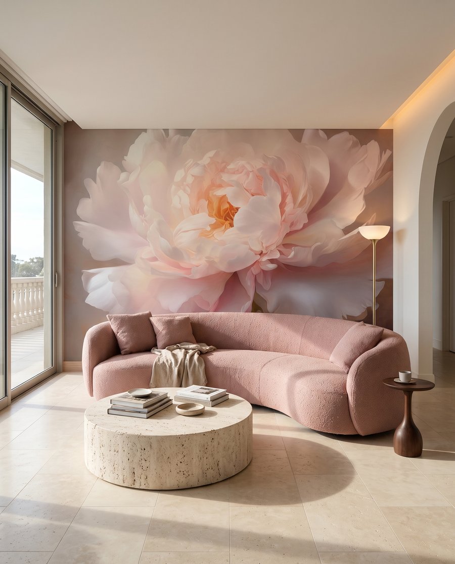 Floare roz în lumină — interior 4