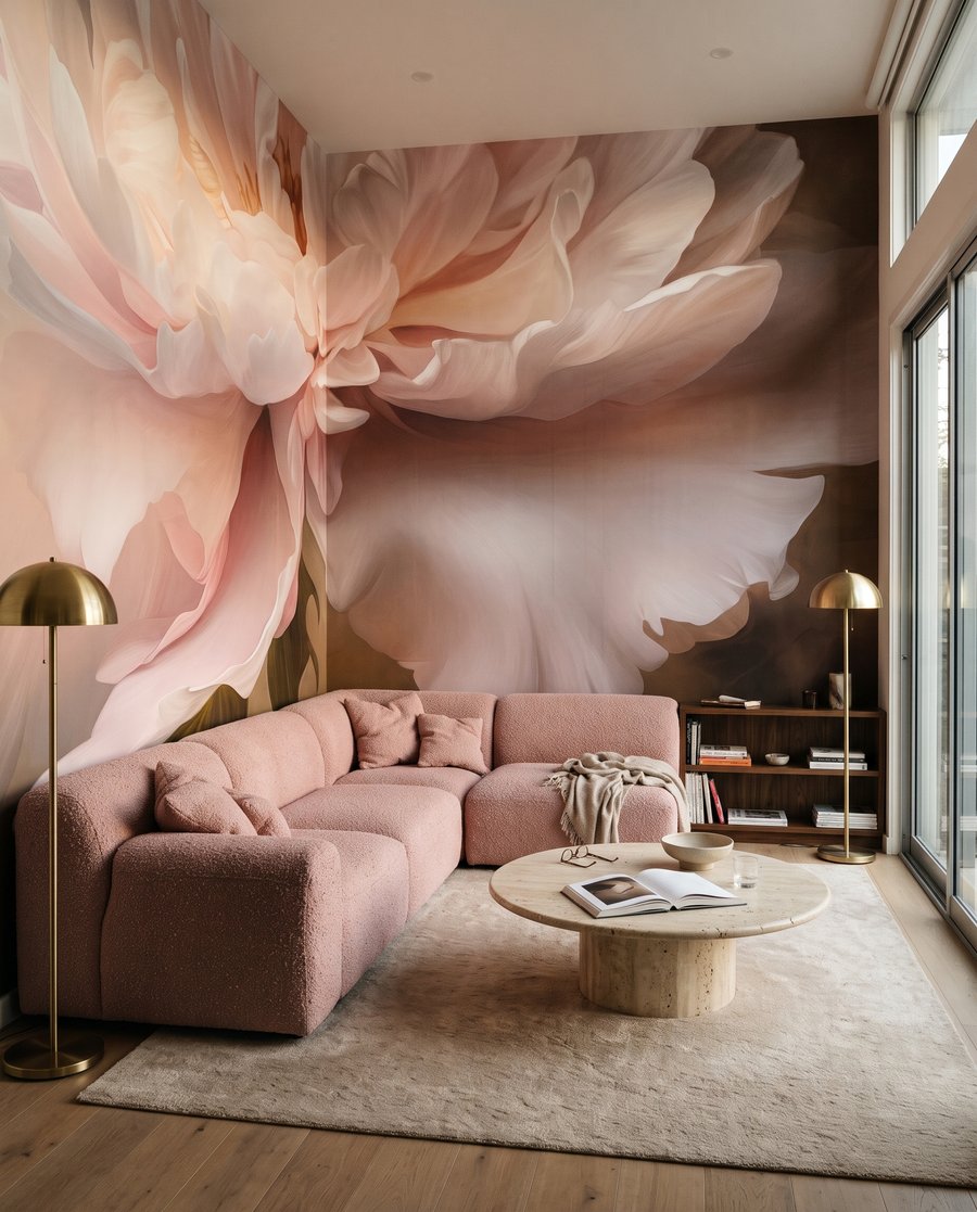 Floare roz în lumină — interior 5