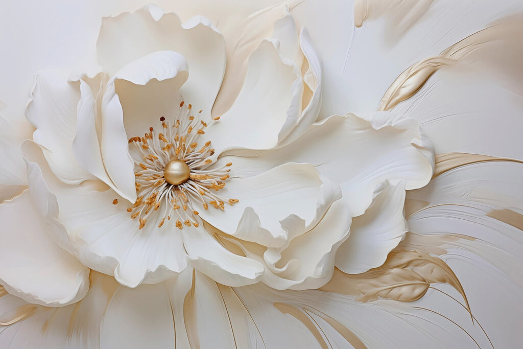 Floare albă — design complet