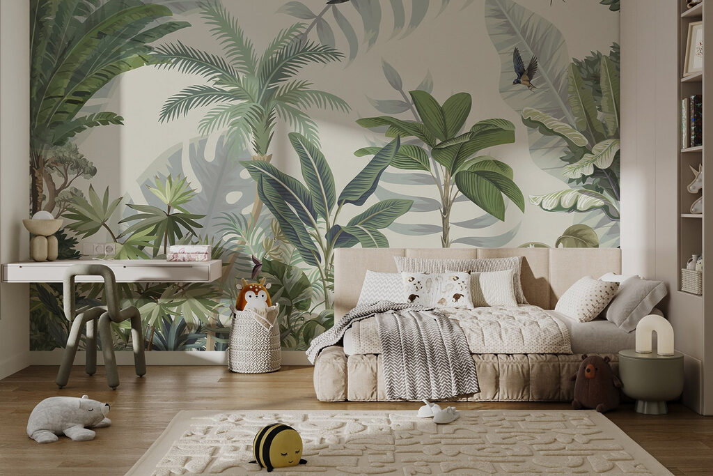 Pădure tropicală cu păsări — interior 2