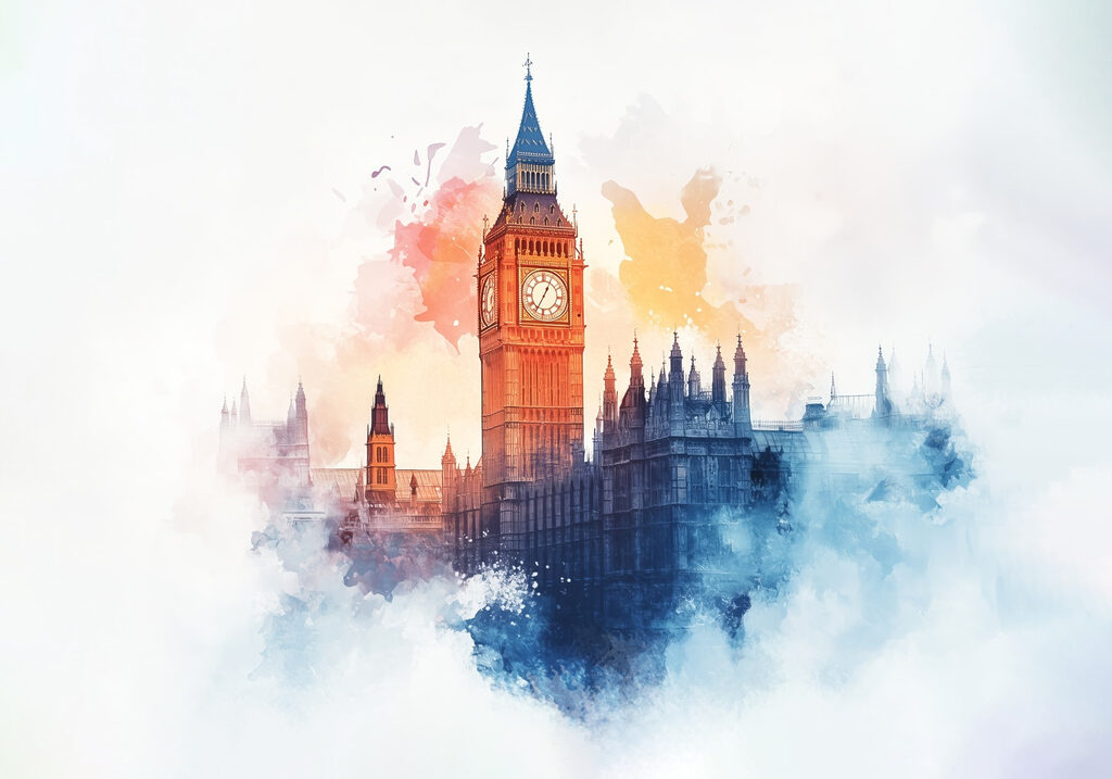 Big Ben și clădirile — design complet