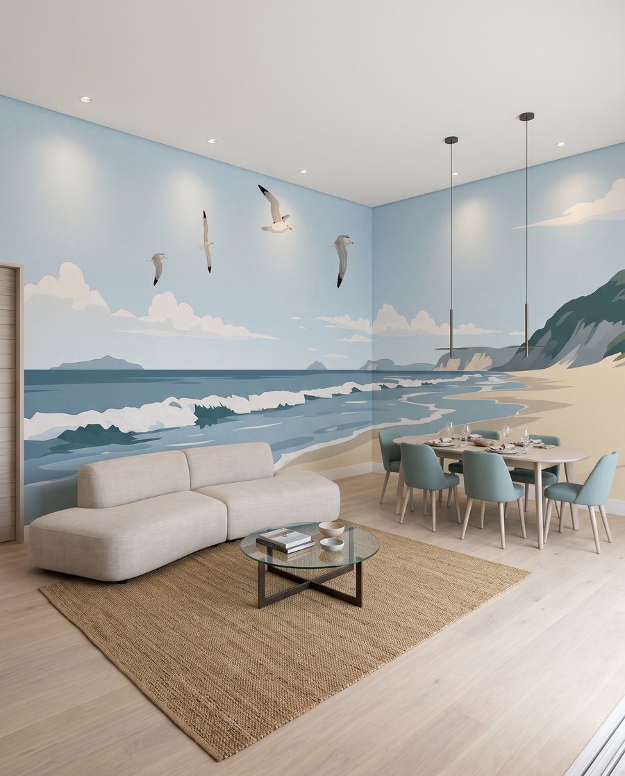 Pescăruși deasupra plajei — interior 7