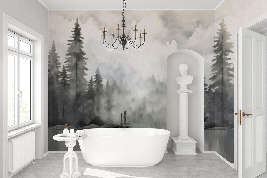Pini deasupra lacului — interior 1
