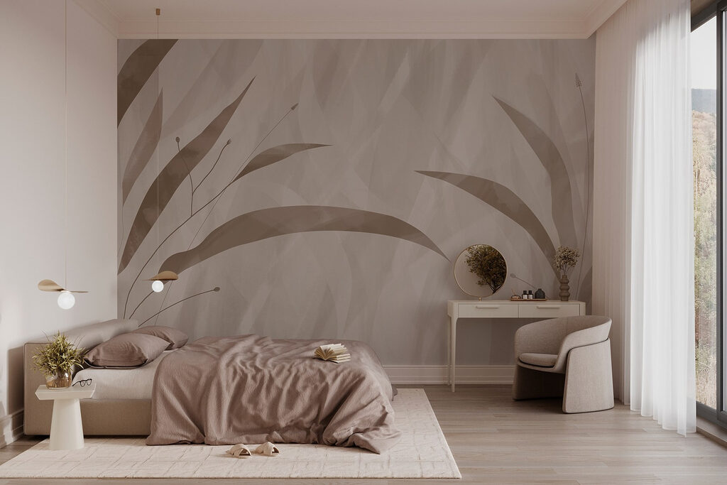 Frunze fine în bej — interior 1
