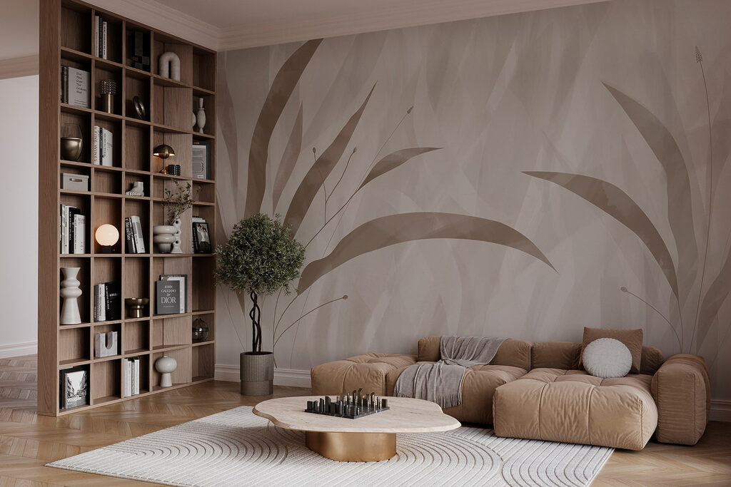 Frunze fine în bej — interior 3