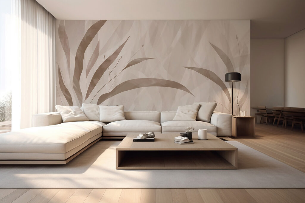 Frunze fine în bej — interior 5