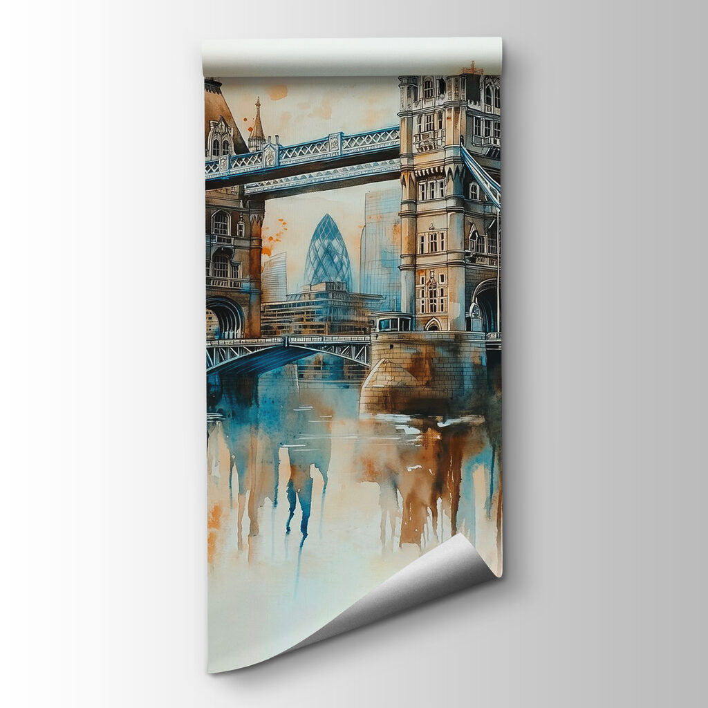 Tower Bridge în acuarelă — vizualizare produs