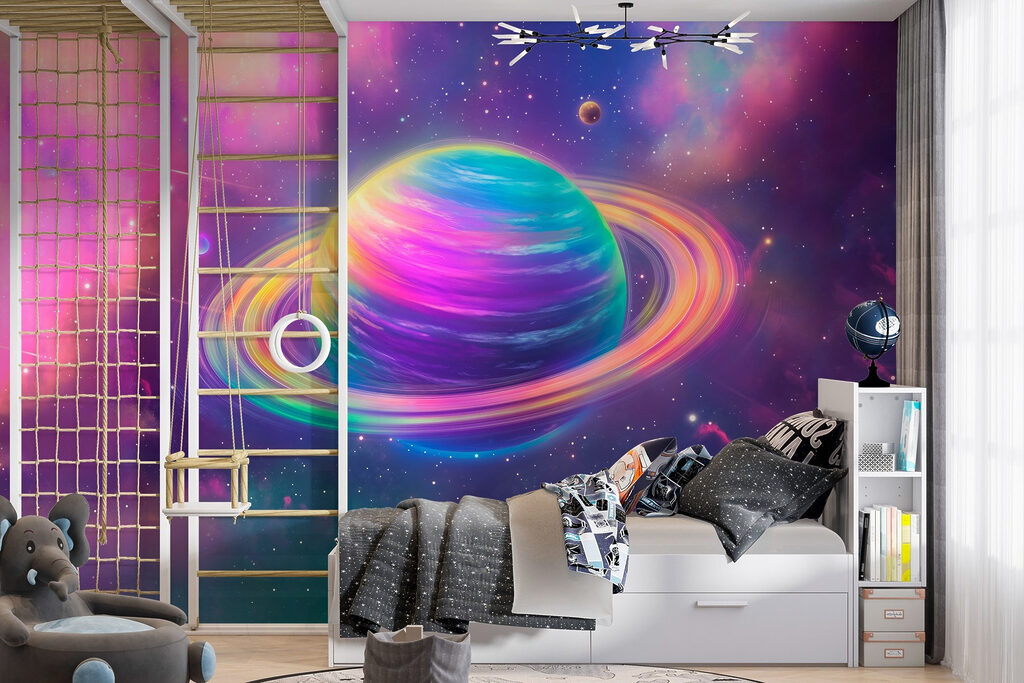 Planetă curcubeu cu inele — interior 1