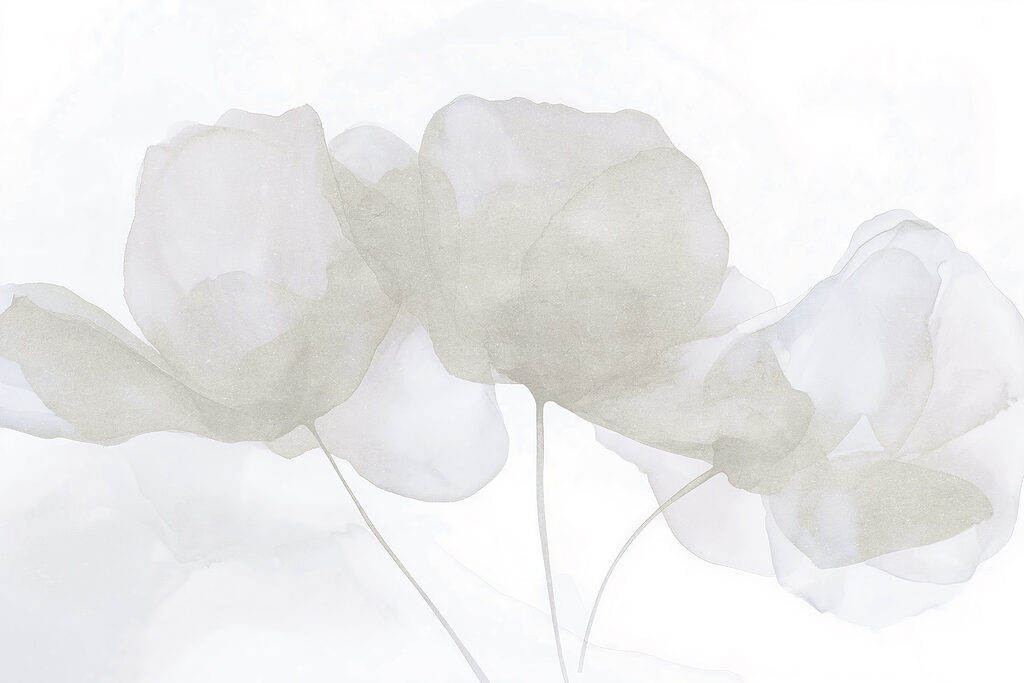 Frunze transparente pe tulpini — design complet
