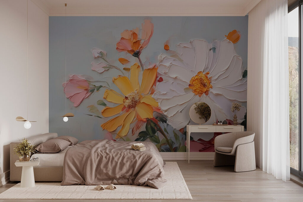 Flori cu tușe groase — interior 1