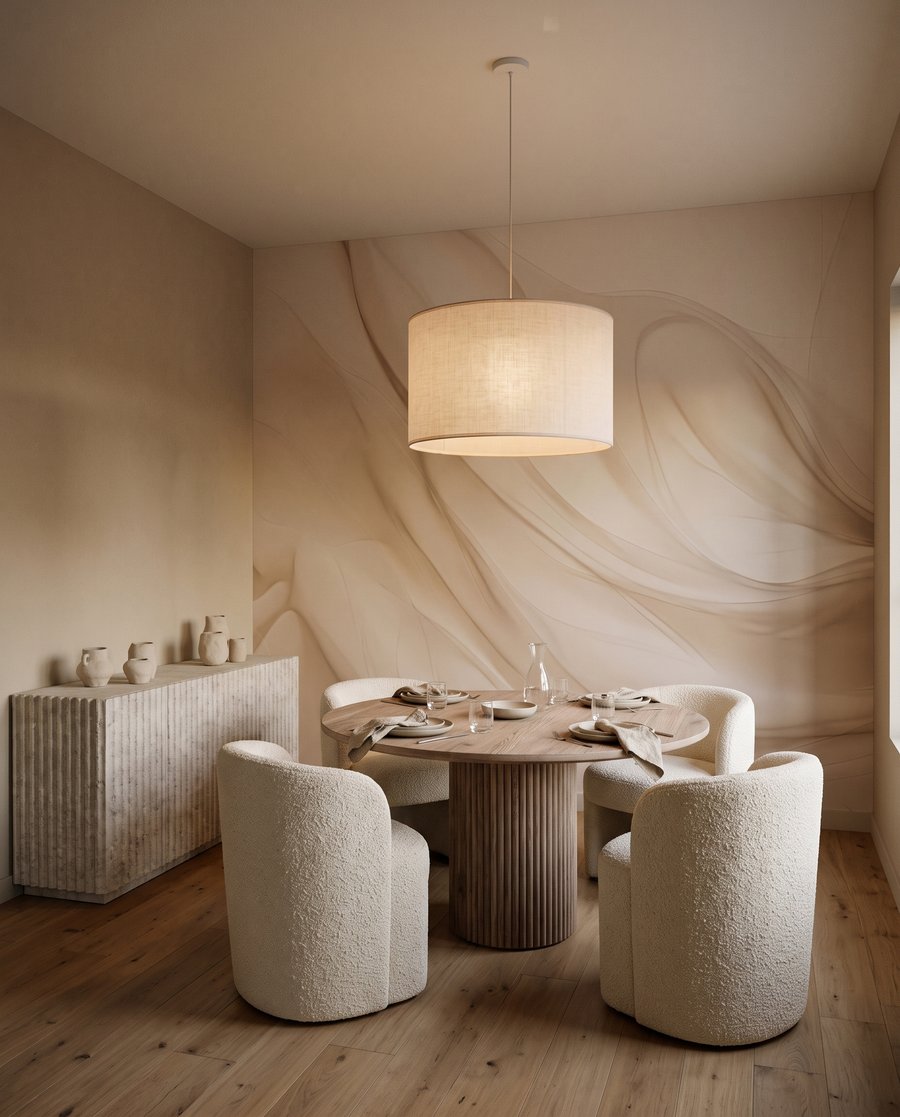 Țesătură crem în mișcare — interior 7